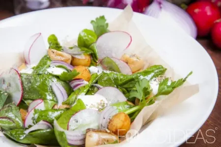 Салат с белыми грибами: рецепт с фото
