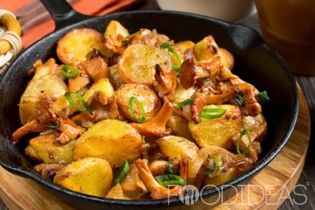  Лисички жареные: рецепт приготовления с картошкой