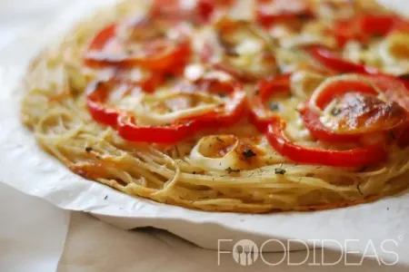 Пицца на спагетти: рецепт с фото
