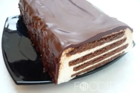 Торт из шоколадного печенья