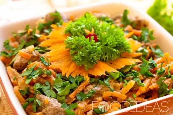 Печеночный салат с морковью по-корейски