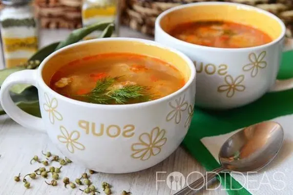 Суп с фрикадельками в мультиварке