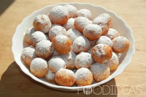 Творожные пончики - шарики со сгущенкой
